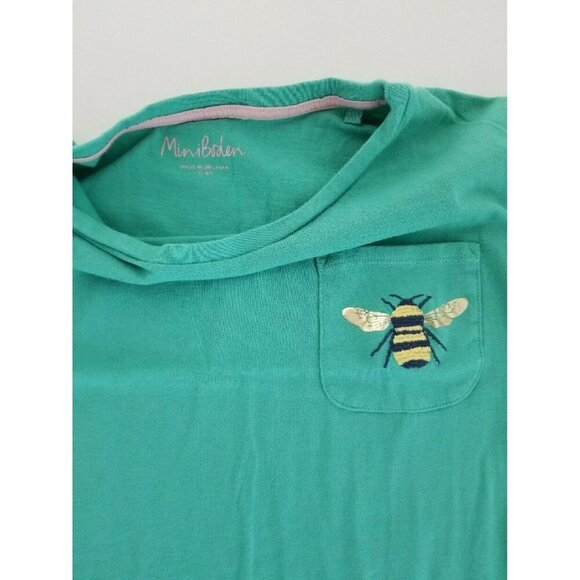 Mini Boden Bee Embroidered Pocket Tee / 15/16 Girls Teenager - Picture 2 of 3